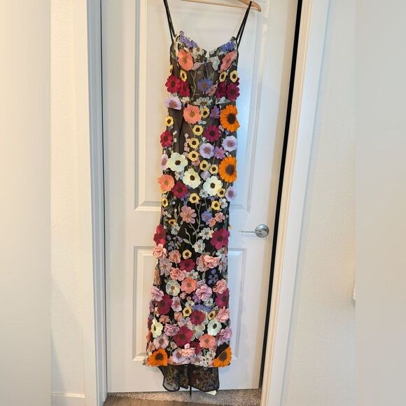 NWOT BRONX AND BANCO Jasmine Multi Floral Strapless Gown - Picture 5 of 16